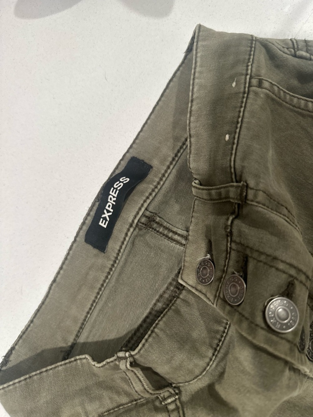 Express Cargo Pants in Olive Green - Picture 3 of 8